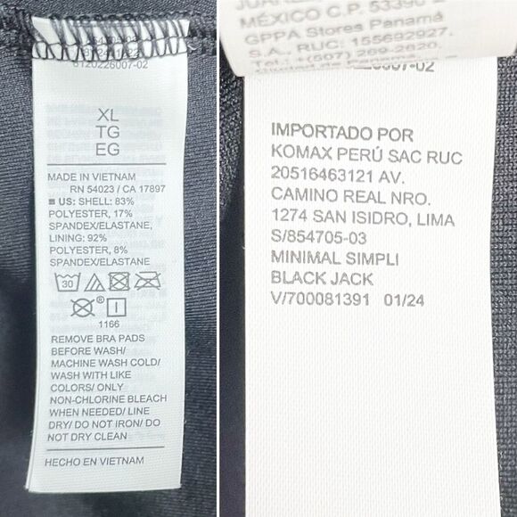 NWT Old Navy Black One Piece Swimsuit Size XL Minimal Scoop Neck Bathing Suit - Picture 10 of 12